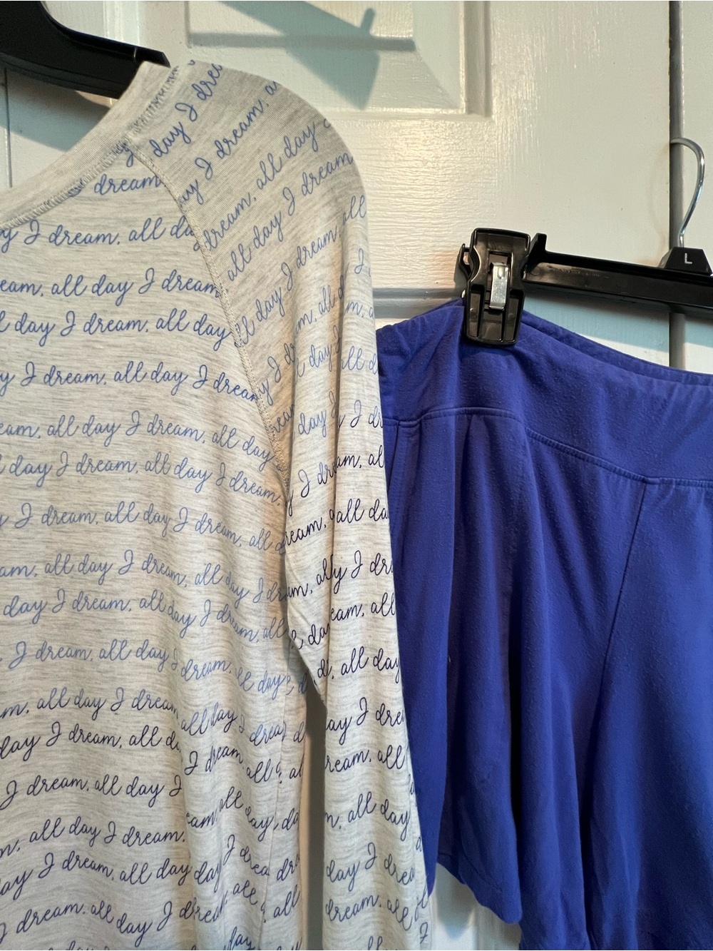 2 Pc Pj Set💙SOMA Blue Shorts w pockets & GAP Script Repeat Print Tee